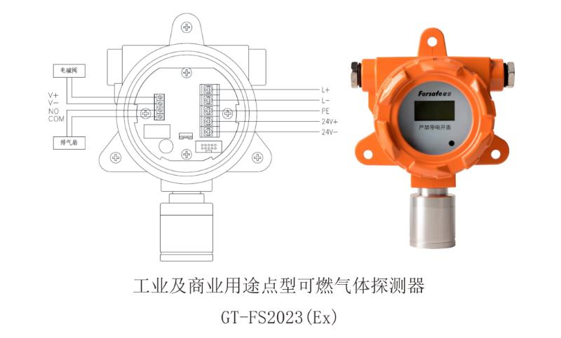 FS2023(Ex）工业及商业用途点型可燃气体贵州探测器接线图